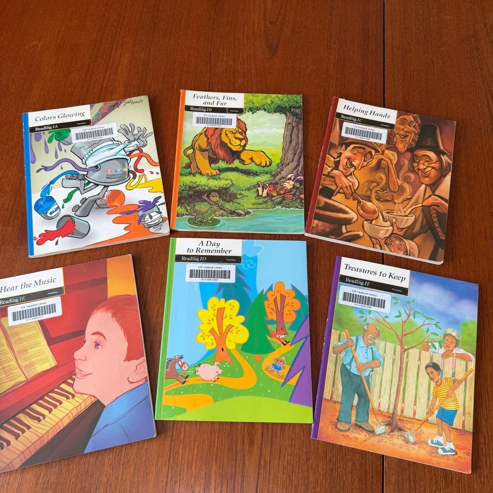Lot of 6 BJU Press Reading Set 1A-1F Student Readers Homeschool Christian